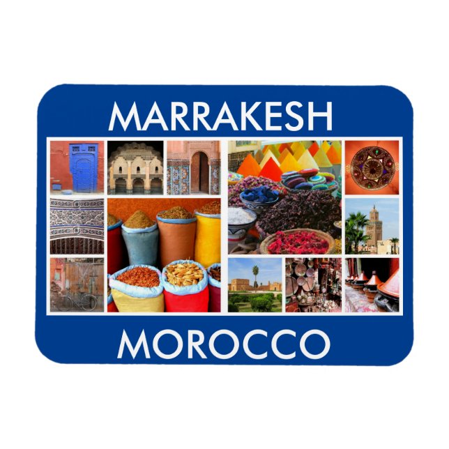 marrakesh Morocco scenes Magnet (Horisontell)