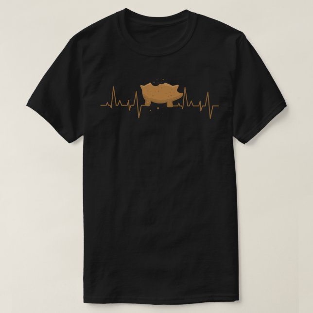 Marranito Heartslag Ekg Pulse Gris mexikanskt sötn T Shirt (Design framsida)