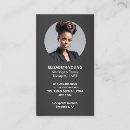 Marriage And Family Therapist Photo and QR Visitkort