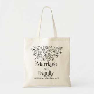 Marriage and Family Tote Bag(Natural) Tygkasse
