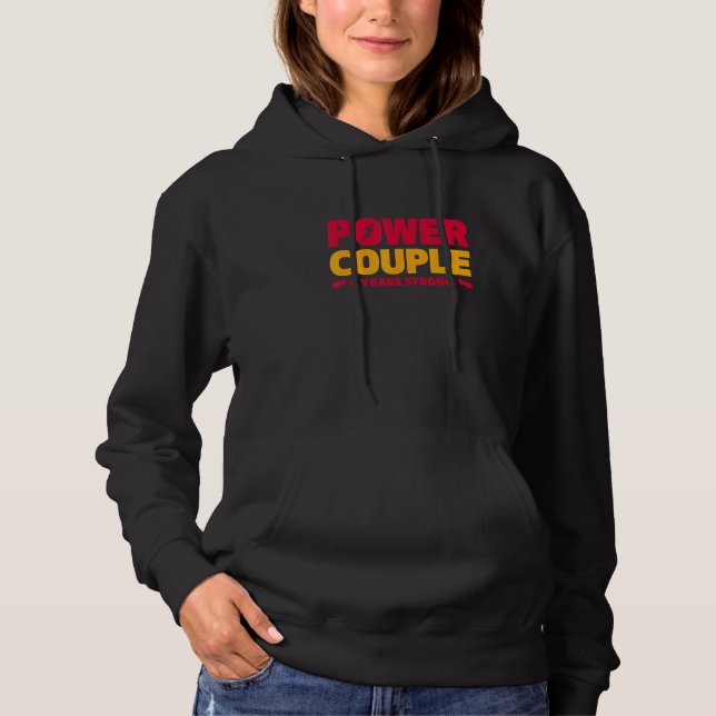 Married 4 Years Power Couple 4th Anniversary Husba T Shirt (Framsida)