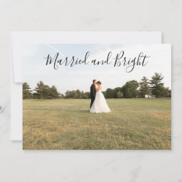Married and Bright Photo Christmas Card Julkort