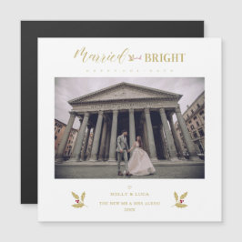 Married & Bright Happy Hollidays Newlyweds Photo