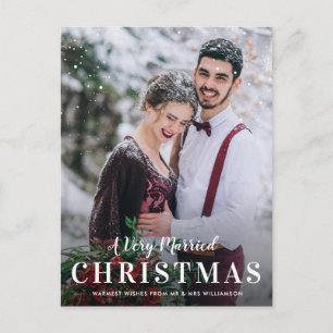 MARRIED CHRISTMAS trendig-manusskript Vykort