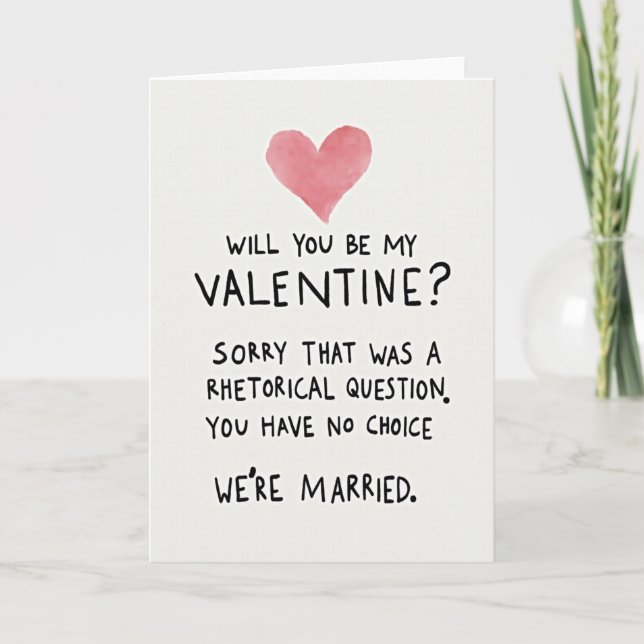 Married Couple Funny Valentine Card Kort (Framsida)