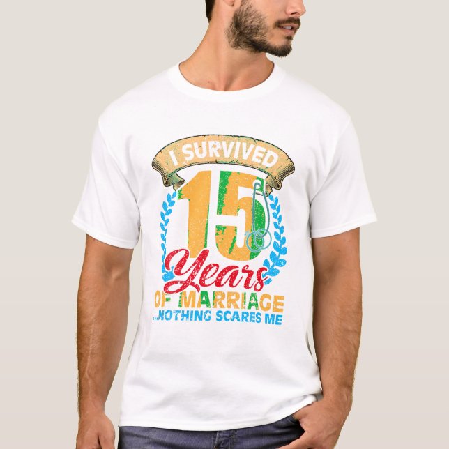 Married for 15 years t shirt (Framsida)