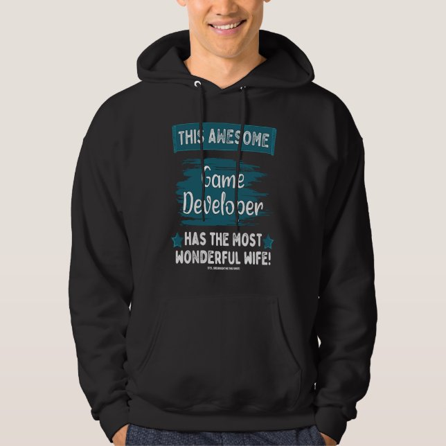 Married Game Developer Husband Job Profession Hoodie (Framsida)