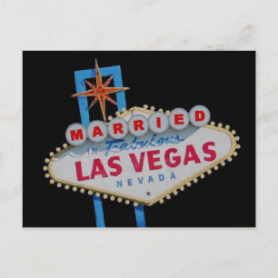 MARRIED in Fabulous Las Vegas Postcard Vykort