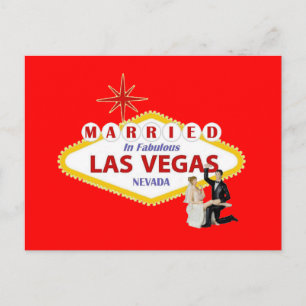 MARRIED in Fabulous Las Vegas with Bride & Groom P Vykort