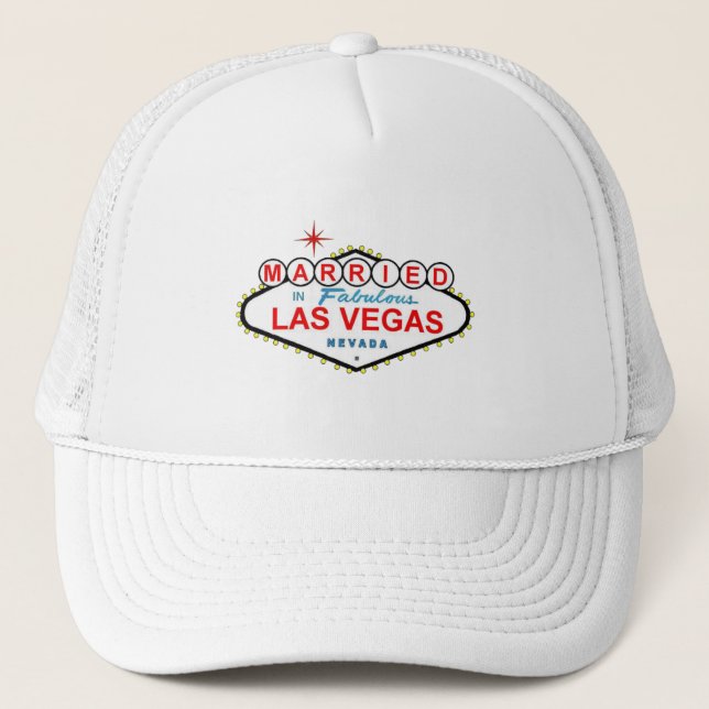 MARRIED in Las Vegas Hat Truckerkeps (Framsida)