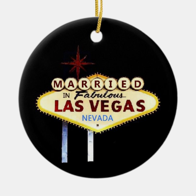 MARRIED in Las Vegas Keepsakes Ornament (Framsidan)