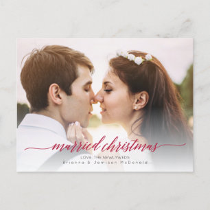 Married jul Newlyged Photo Helg Vykort
