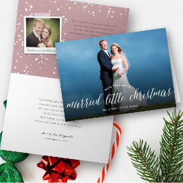 Married Little First jul Photo Bröllop Helgkort