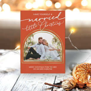 Married Little jul Bröllop annons Julkort