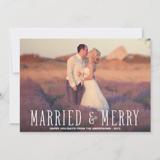 MARRIED & MERRY | HELGDAG-FOTOKORT JULKORT (Framsida)
