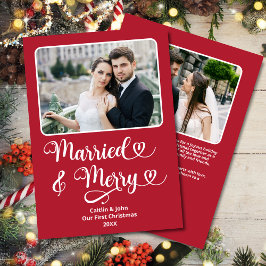 Married Merry Newlyweds 1:a Julen Red Hearts