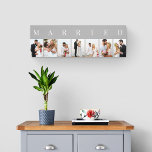 MARRIED Photo Collage 7 Bild Grått och White<br><div class="desc">Eleganten sträckte ut kanvastrycket, personlig med dina bröllop-foton. En snyggt i paletten neutralt färg av grått och vitt - perfekt för nyfödda och jubileumsgåvor. Fotomallen är inställd så att du kan lägga till 7 av din favoritfilm bilder som visas i porträtt-format i en enkel rutnätsfotosamling i stil. MARRIED är skrivet...</div>