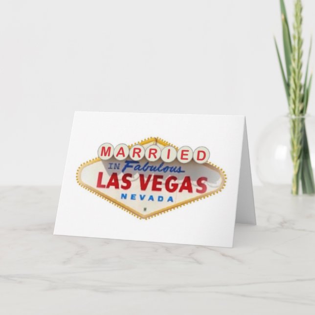 MARRIERAT I FABULÖST LAS VEGAS-KORT KORT (Framsida)