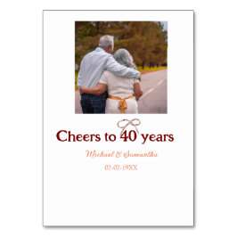 Marron-bojor till 40-årsdagen bröllop bordsnummer