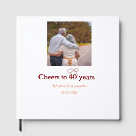 Marron-bojor till 40-årsdagen bröllop gästböcker