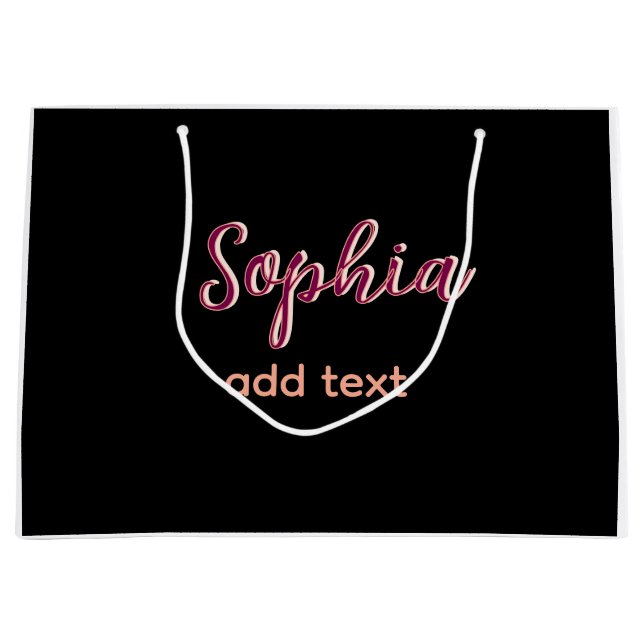 marron lägg till namn tjej chef text svart elegant (Framsidan)