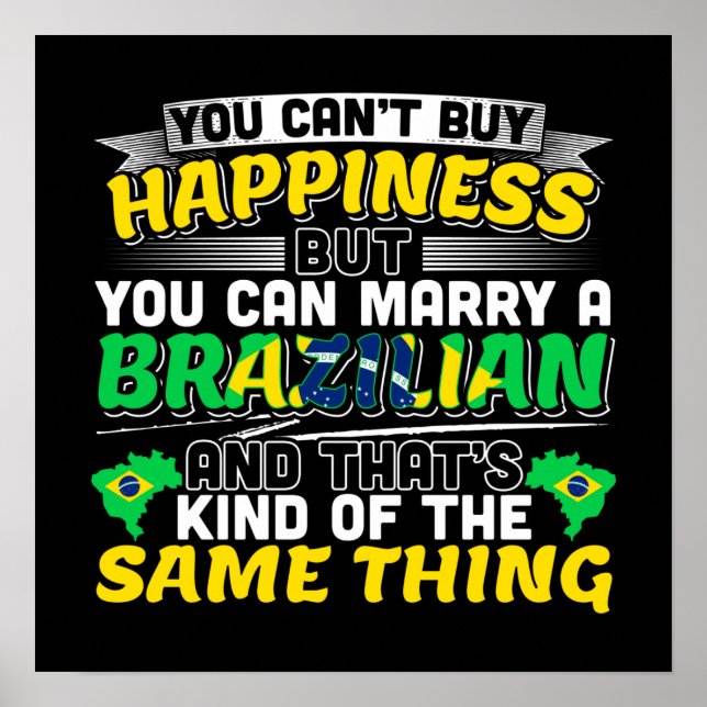 Marry a Brazilian - Brasilien Happity Poster (Framsidan)