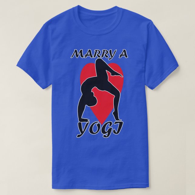 Marry a yogi t shirt (Design framsida)