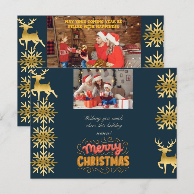 Marry christmas Greeting Card Helg Vykort (Fram/baksida)