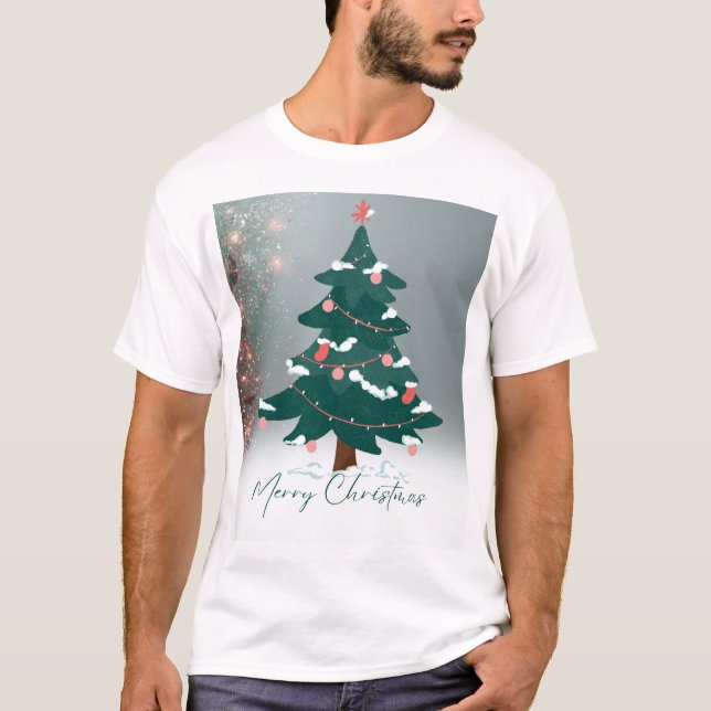 Marry christmiss festive holiday tee (Framsida)