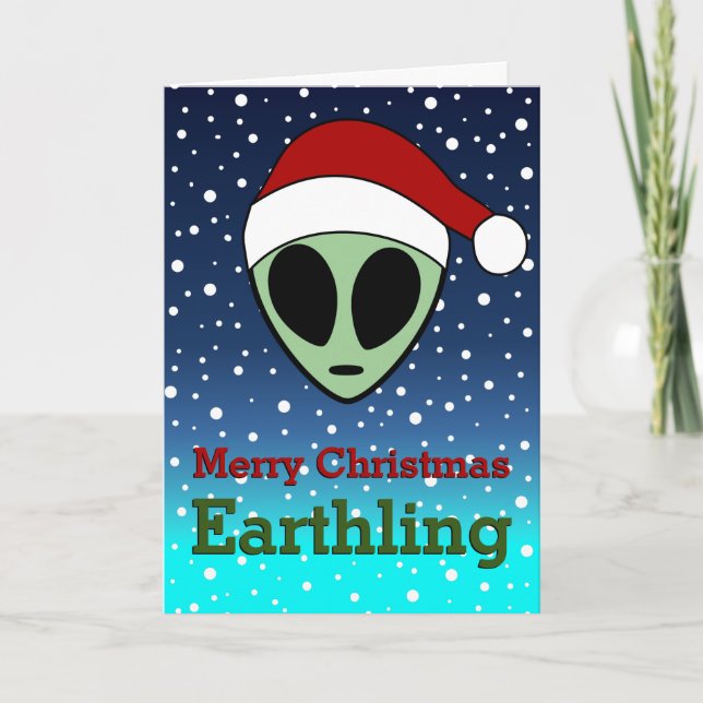 Marry jul Earthling Helgkort (Framsida)
