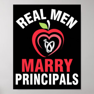 Marry lycklig Married Bröllop Bride Groom Real Man Poster