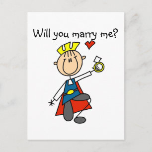 Marry Me Bröllop Frieri skjortor och gåvor Vykort