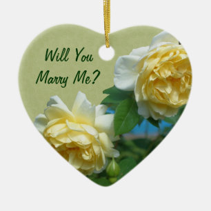 Marry Me Gul ros Förlovning Ornament