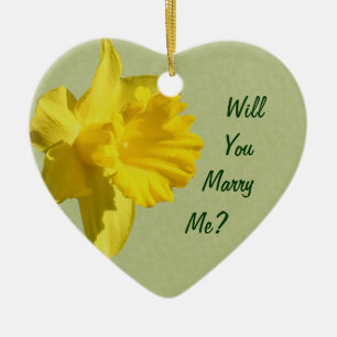 Marry Me Gult Daffodil Förlovning Ornament