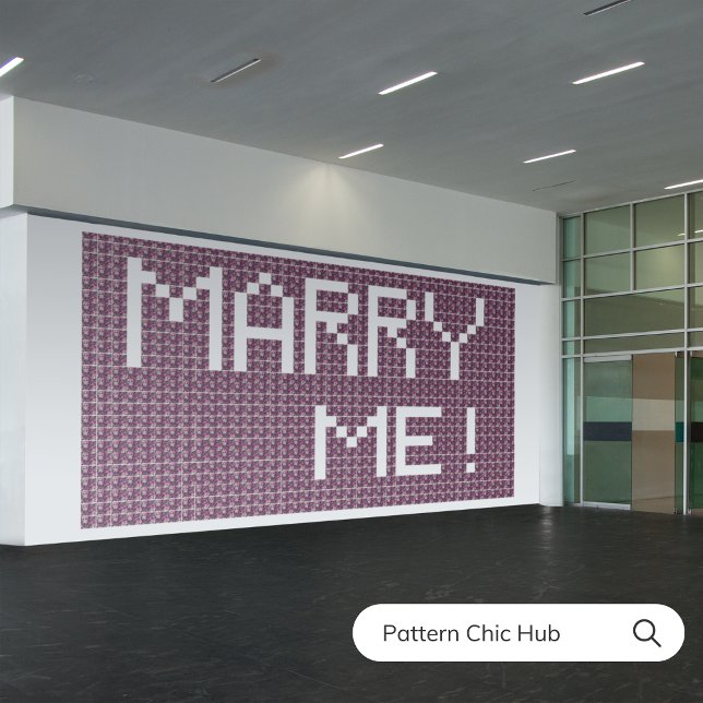 Marry Me Modern Sugar Skull Rosa Decorative Kakelplatta (Skapare uppladdad)