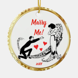 Marry Me Personlig Plate Julgransprydnad Keramik