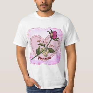 Marry Me Ringar Ro bröllop t-shirt