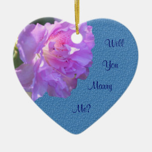 Marry Me Rosa Azalea Förlovning Ornament