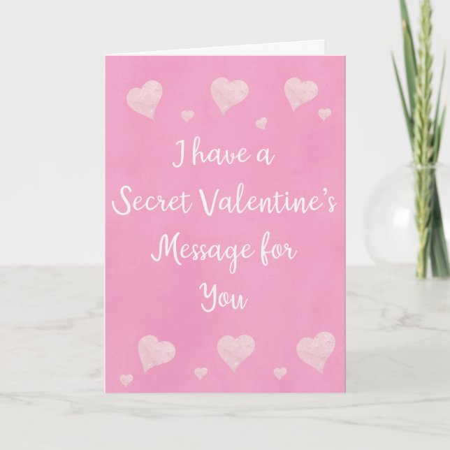 Marry Me Secret Frieri Message Valentine Card Kort (Framsida)