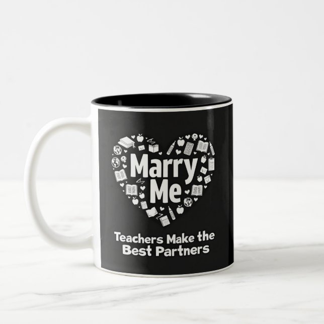 Marry Me Teacher Två-Tonad Mugg (Vänster)