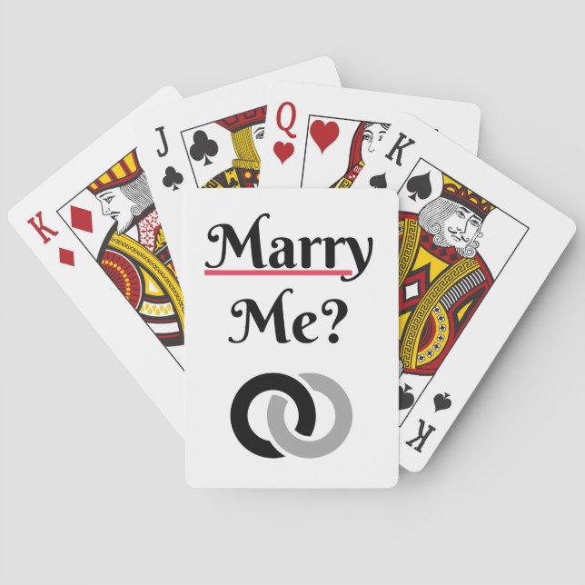 Marry mig? Bröllop Frieri KÄRLEK Casinokort (Baksidan)