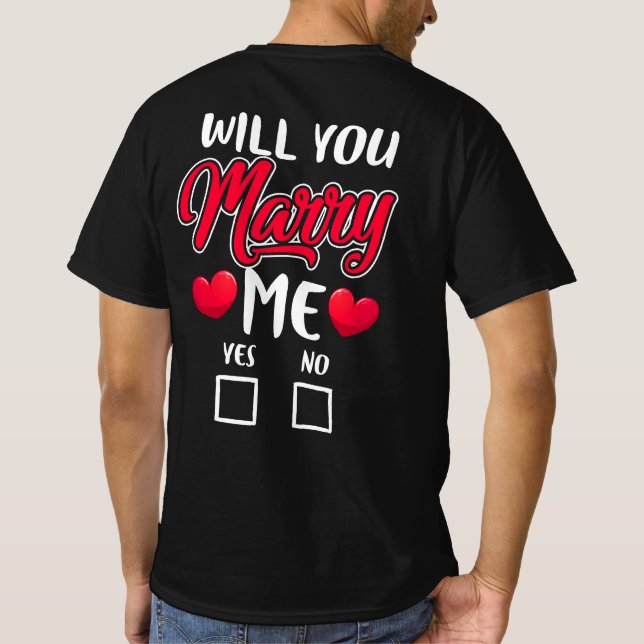 Marry mig Frieri - Valentines day T Shirt (Baksida)