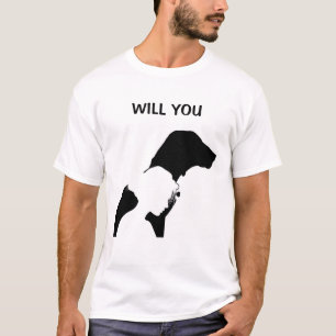 Marry mig Giftermål Frieri Hund T-Shirt