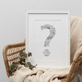 Marry mig Ord Cloud Poster