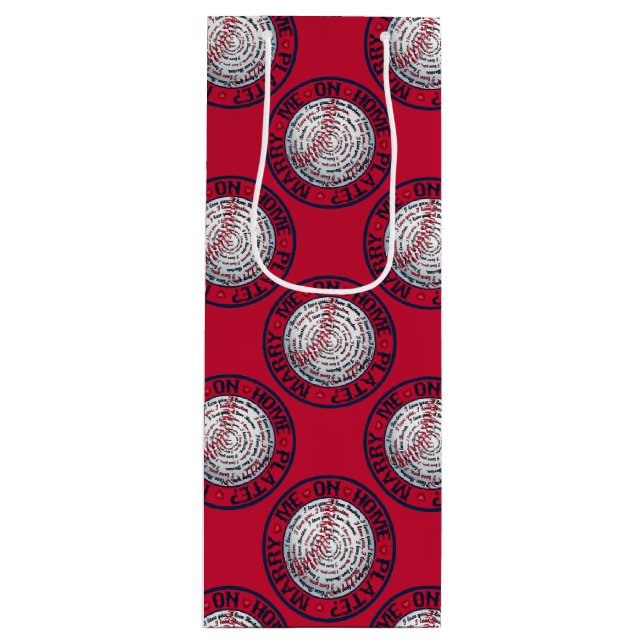 Marry mig på hemmaplan 1, Baseball-Vin Gift Bag (Framsidan)