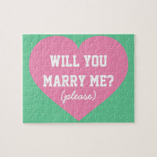 Marry mig? Rosa Heart Pussel
