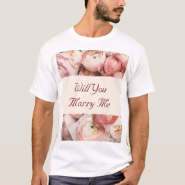 Marry mig Rosa ros, Kärlek är i Luft-rundan T Shirt