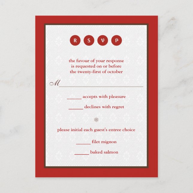 Marry Response Inbjudan Vykort (Framsida)