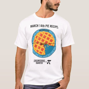 Mars14:e Paj-recept: Circumferens/Diameter = Pi T Shirt