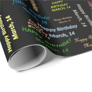 Mars, 14 Birthday Gift Wrapping Papper Presentpapper